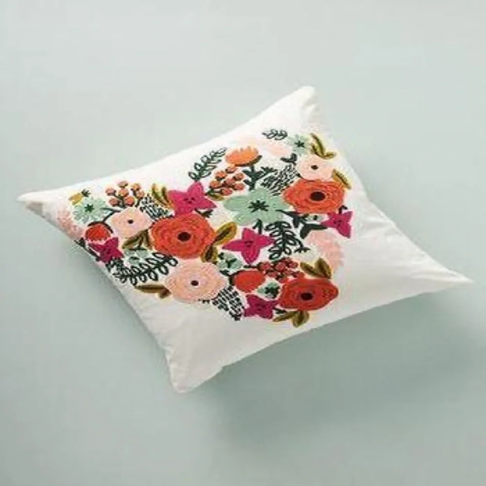 New! Rifle Paper Co. X Loloi Heart of Roses Throw Pillow
